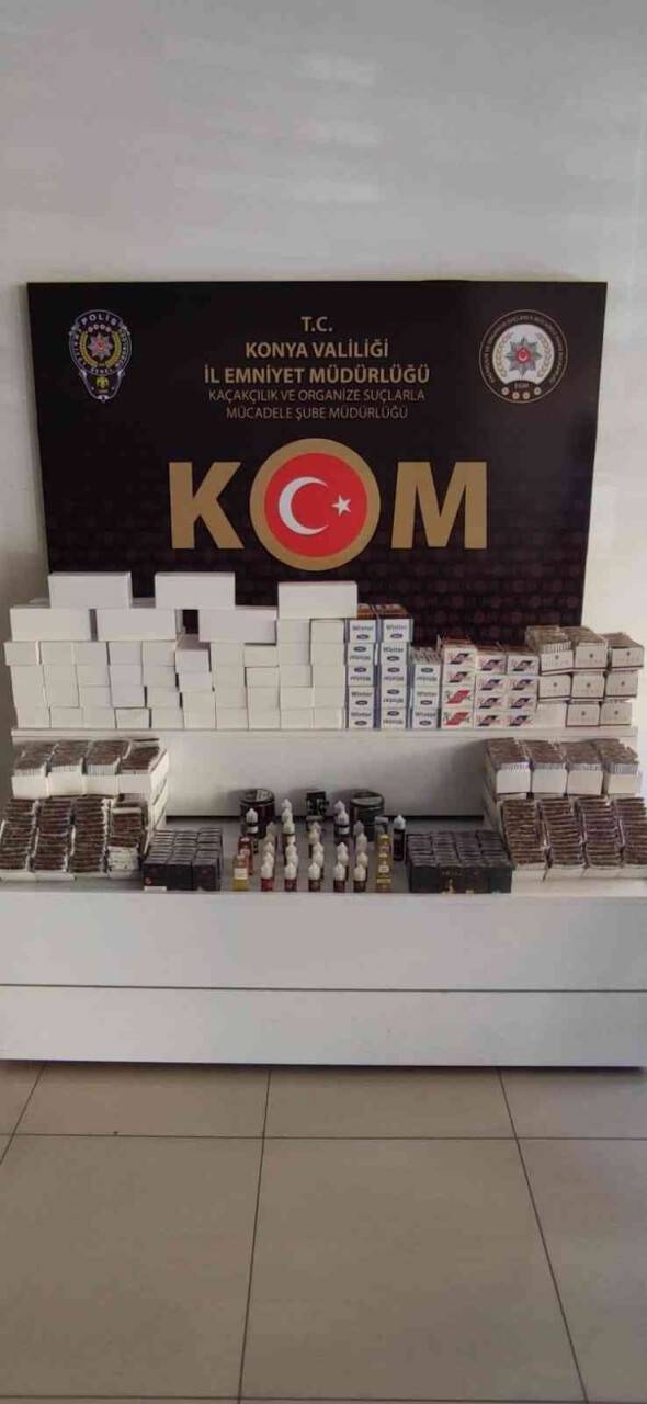 Konya polisinden kaçak sigara operasyonu