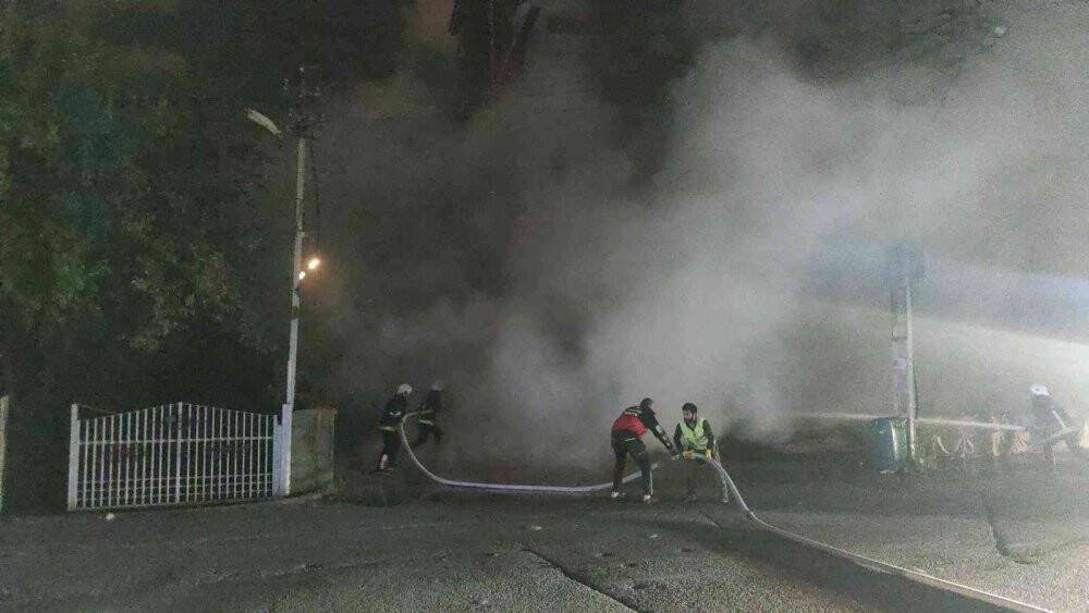 Van’da korkutan iş yeri yangını