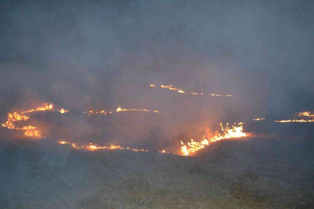 Tekirdağ’da 700 dönüm anız alevlere teslim oldu