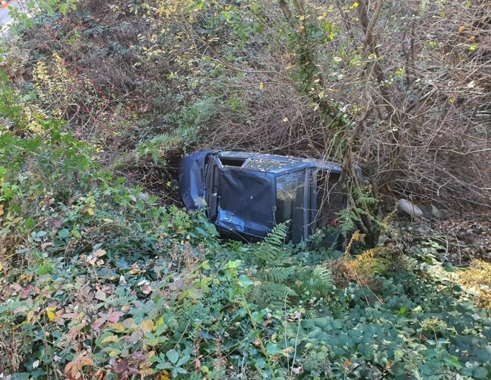 Hurdaya dönen otomobilden inanılmaz kurtuluş