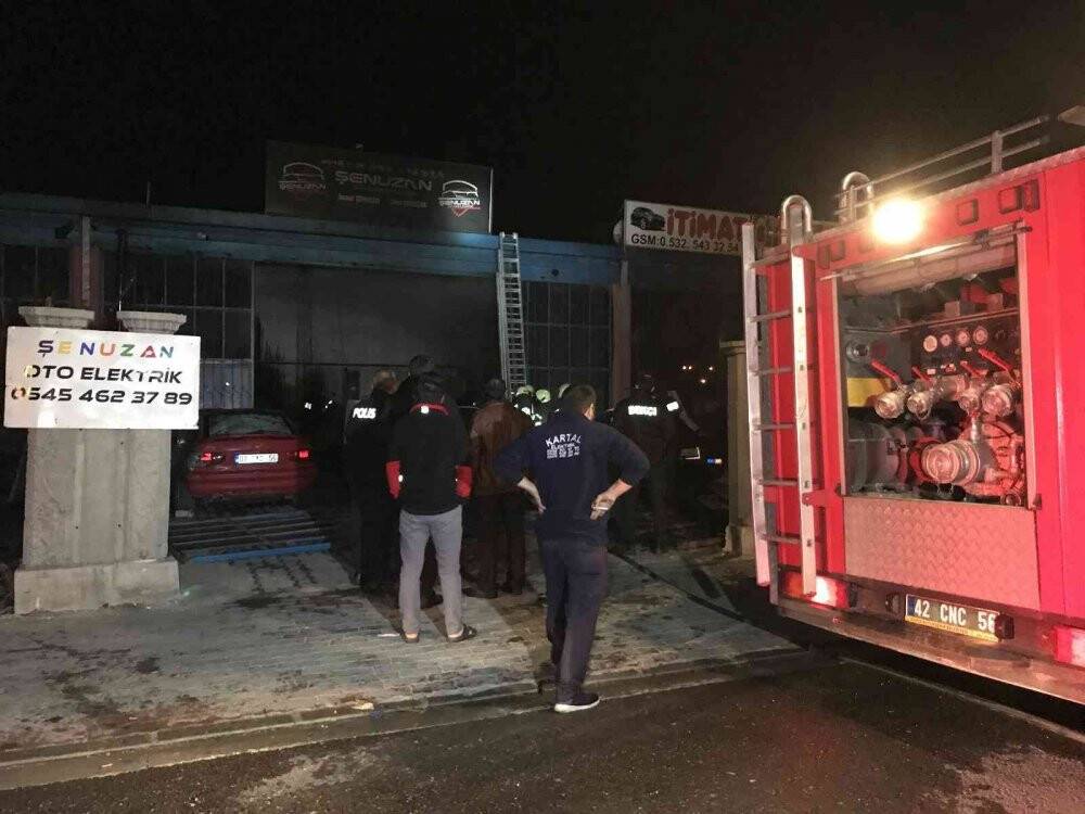Konya’da patlayan LPG tankının iş yeri kapısını yerinden söktüğü anlar kamerada