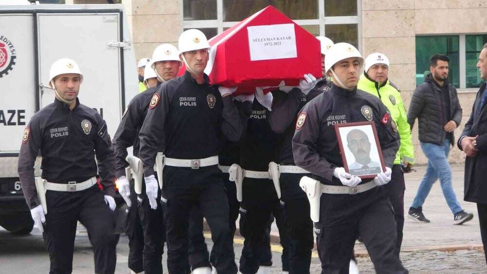 Hayatını kaybeden polis memuru için tören düzenlendi