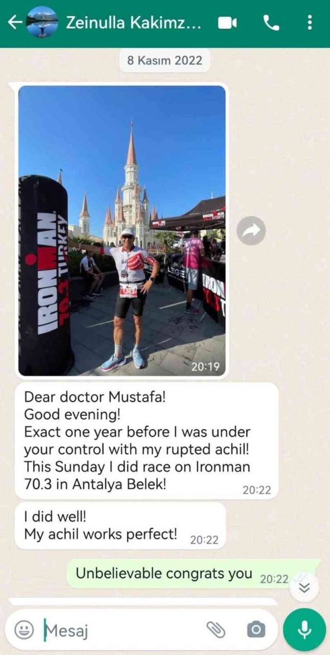 Sağlığına Türkiye'de kavuştu, triatlona katıldı