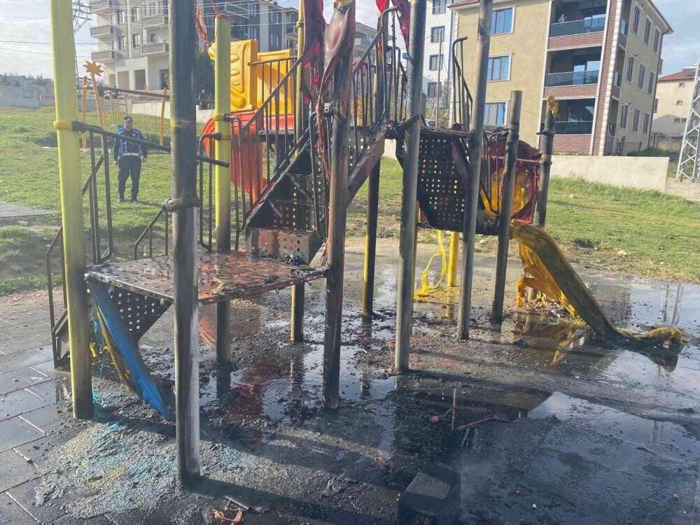 Çocuk parkında dehşet anları