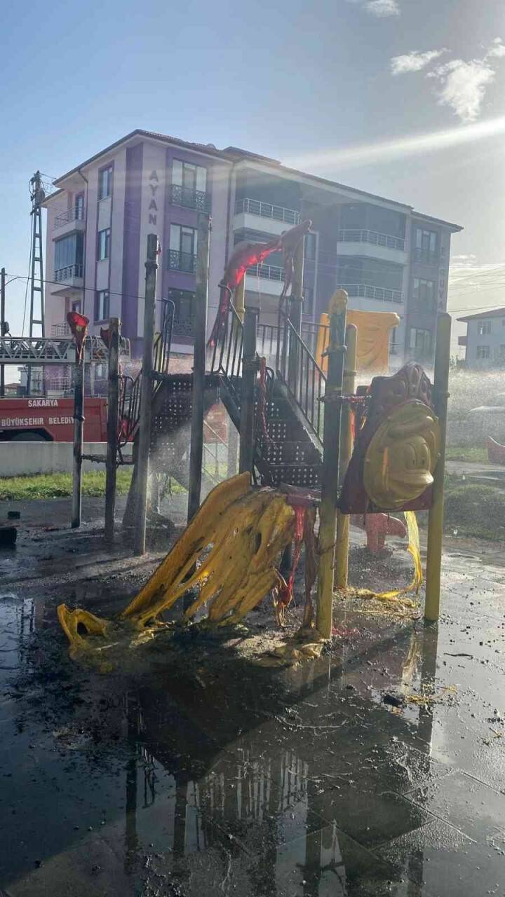 Çocuk parkında dehşet anları