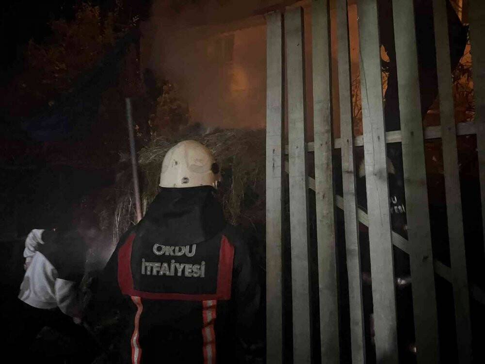 Samanlık yangınında faciadan dönüldü