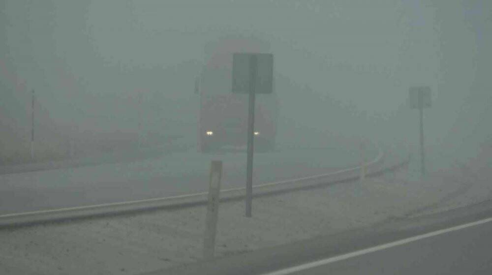 O şehirde yoğun sis etkili oluyor