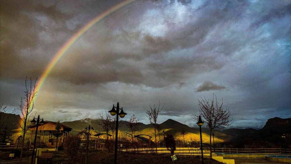 Artvin'de gökkuşağının eşsiz manzarası