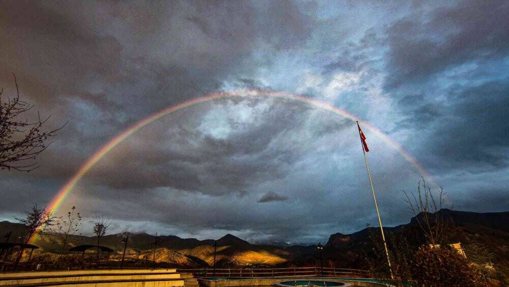 Artvin'de gökkuşağının eşsiz manzarası