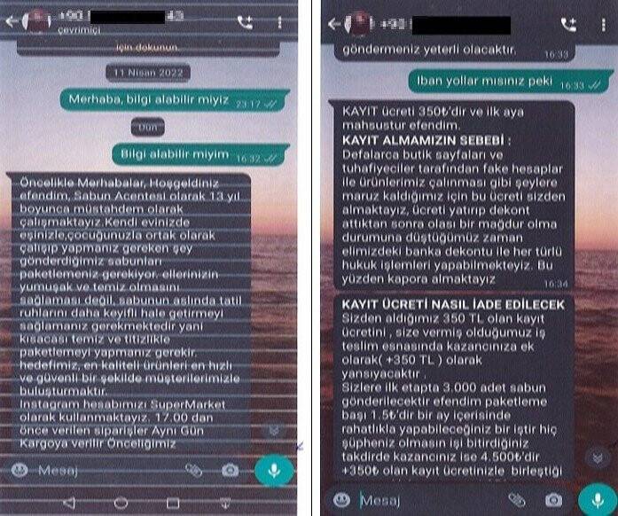 Ev hanımlarını “sabun paketleme işi” ile dolandırdılar