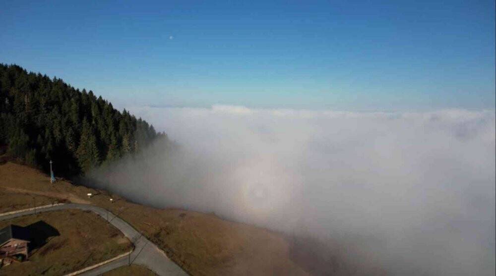 Giresun’dan sis ve bulut denizi manzaraları