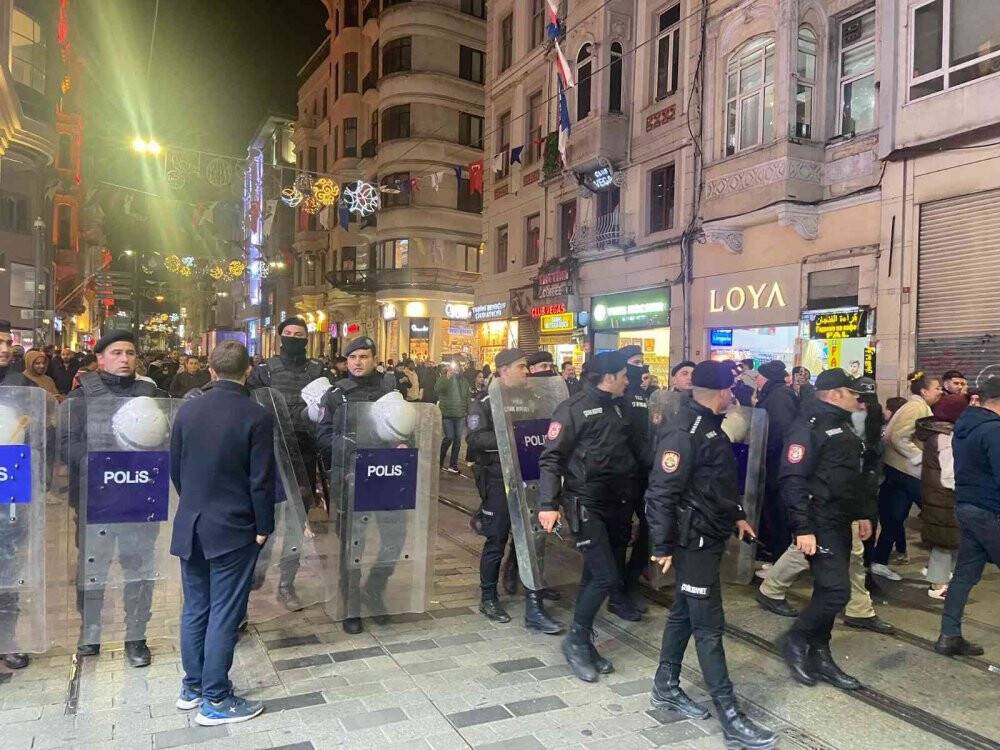 Taksim’de Fas’ın galibiyeti coşkuyla kutlandı