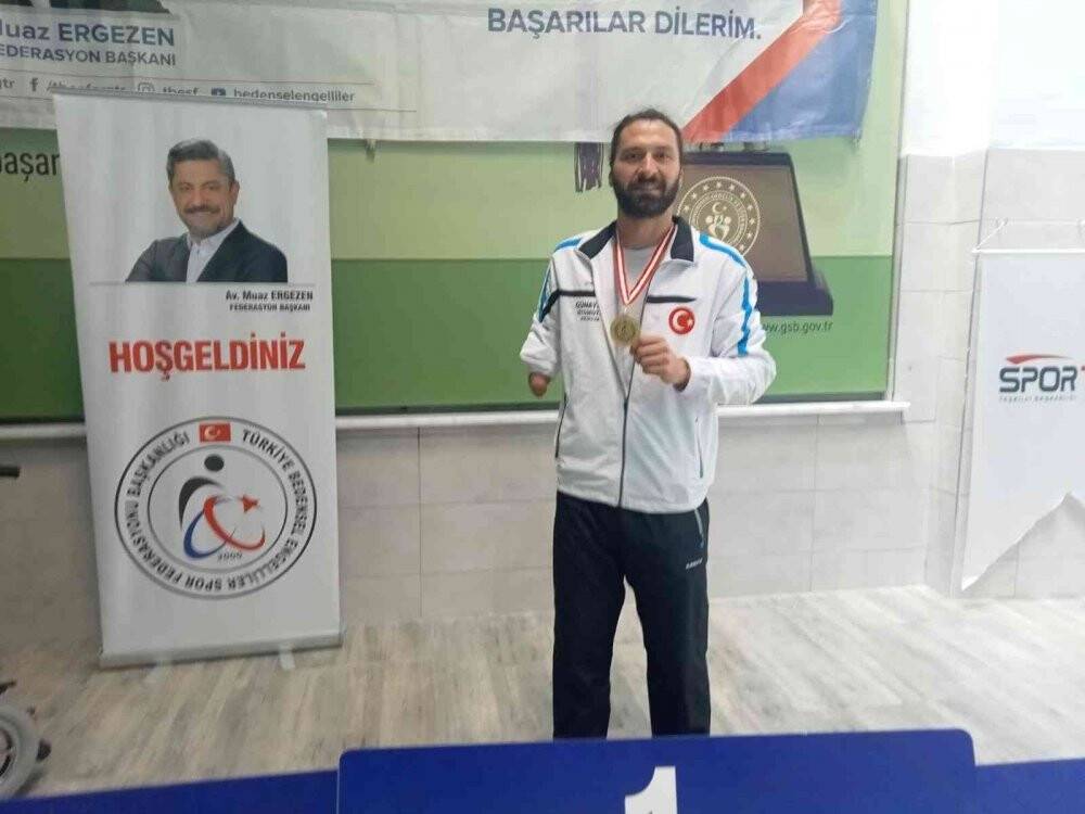 Engelli sporcu azmetti Türkiye 1’incisi oldu