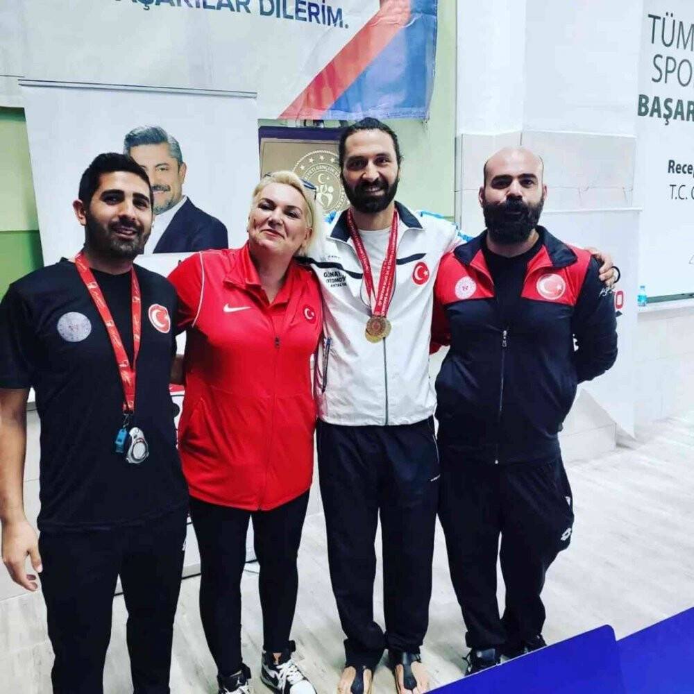 Engelli sporcu azmetti Türkiye 1’incisi oldu