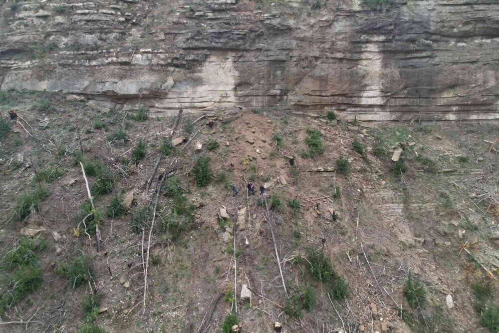 Kayalıklardan düşen adamı jandarma dron ile buldu
