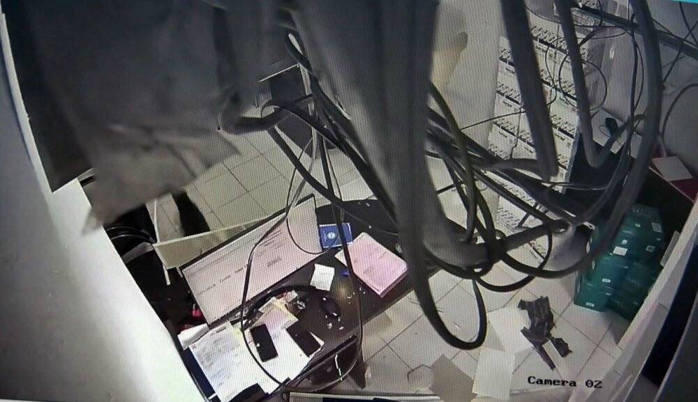 Obez kedi asma tavanı çökertti