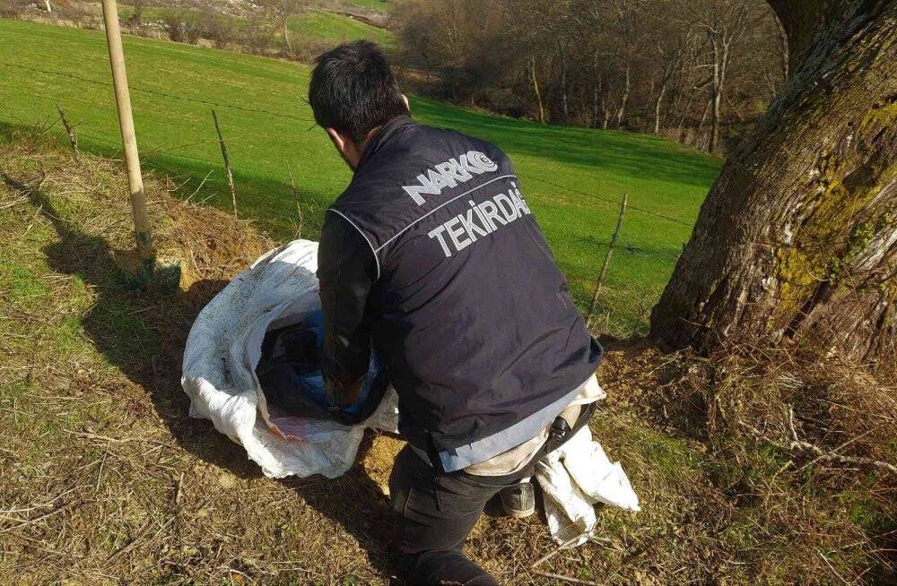Tekirdağ'da bir köyden adeta esrar fışkırdı