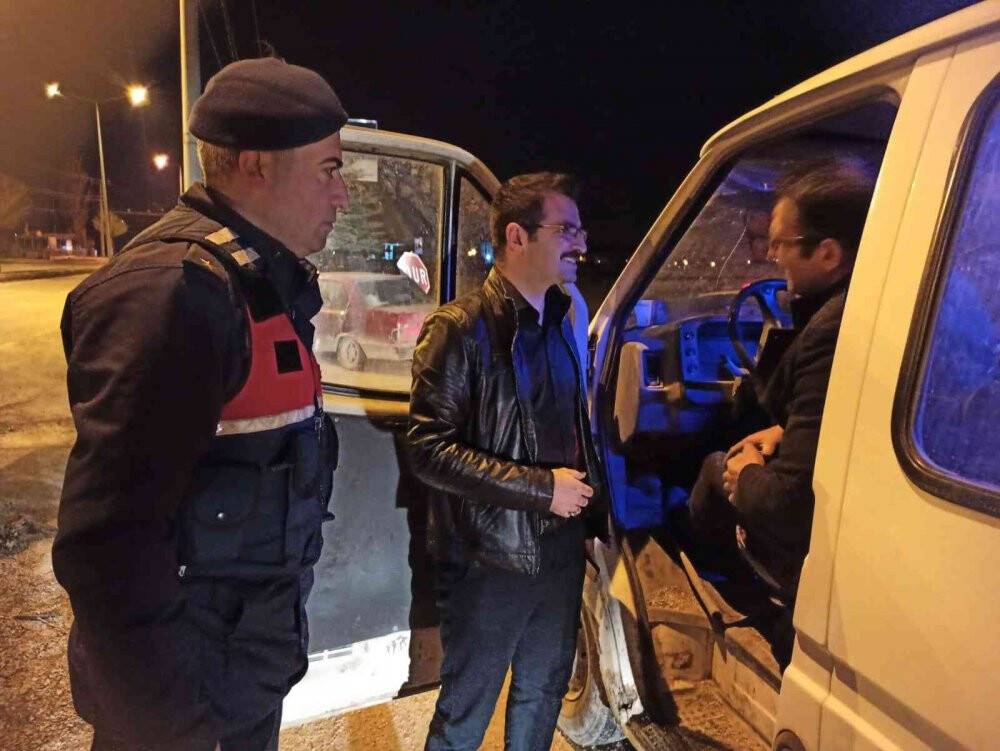 Afyonkarahisar’da yılbaşı denetimleri havadan görüntülendi