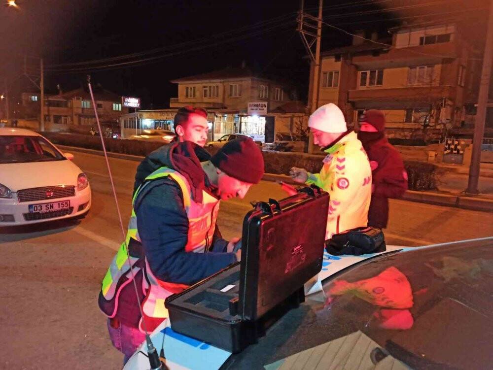 Afyonkarahisar’da yılbaşı denetimleri havadan görüntülendi