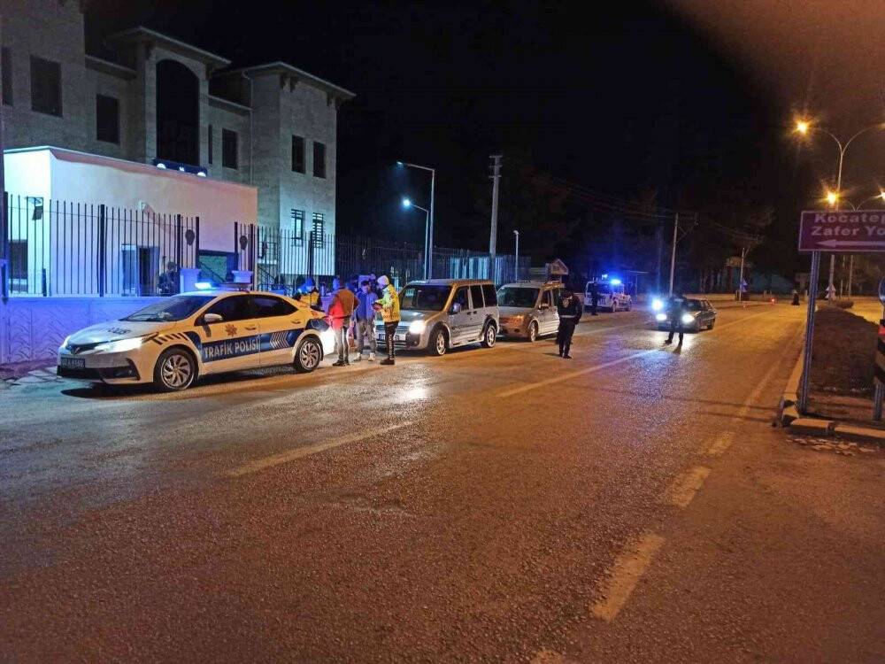 Afyonkarahisar’da yılbaşı denetimleri havadan görüntülendi