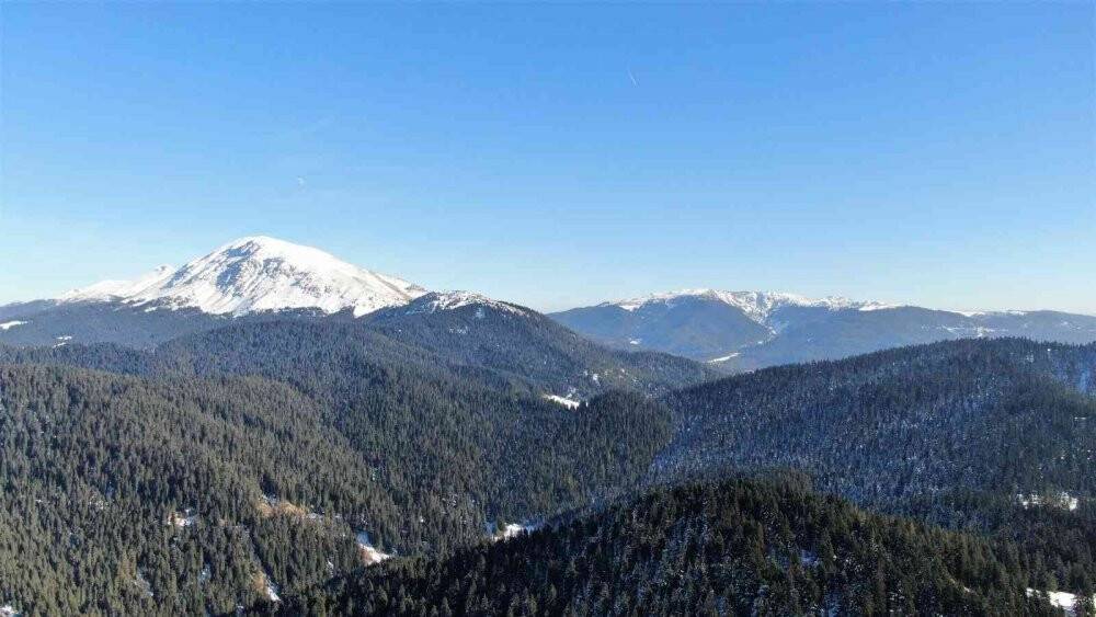 Ilgaz Dağı’nda iç ferahlatan kar manzarası