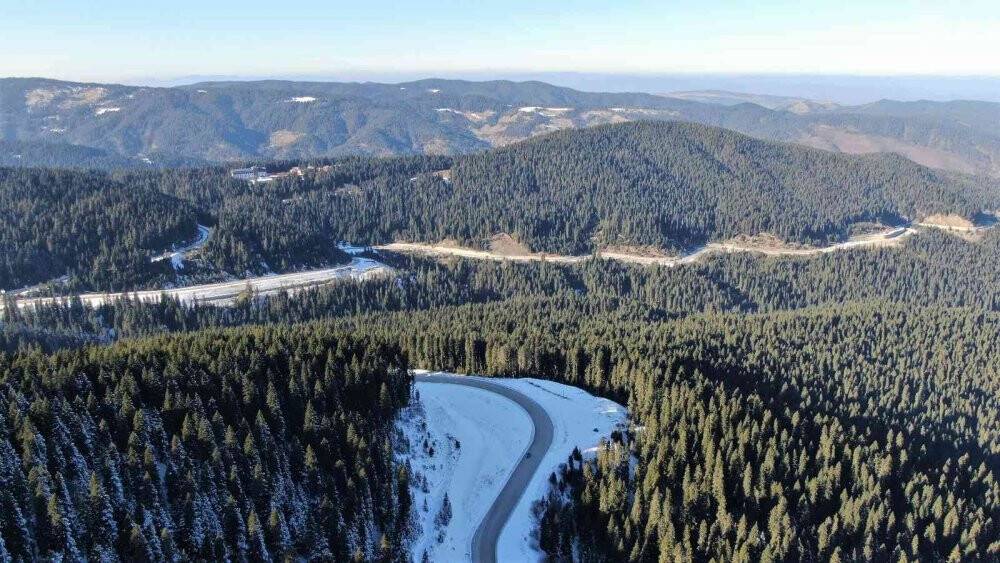 Ilgaz Dağı’nda iç ferahlatan kar manzarası