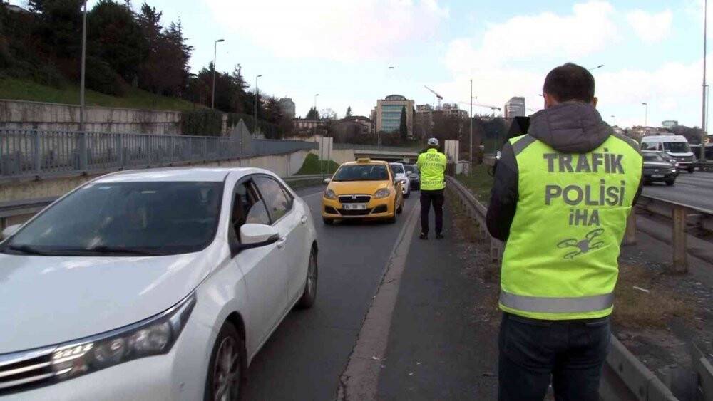 İstanbul’da dronlu trafik denetimi
