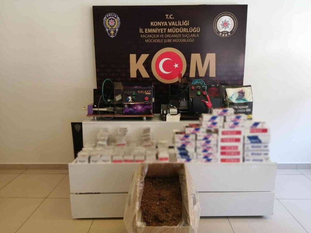 Konya’da kaçak sigara operasyonu