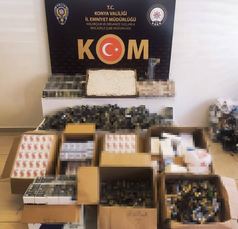 Konya’da kaçak sigara operasyonu