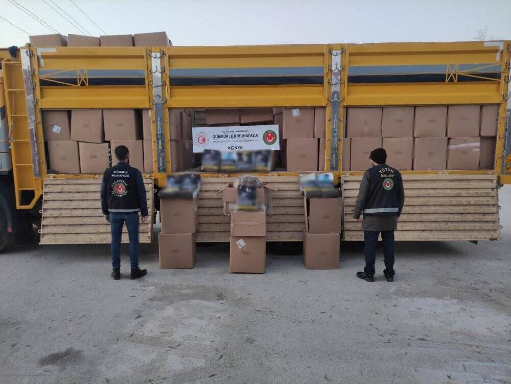 Konya’da 2 ton 734 kilogram kaçak tütün ele geçirildi