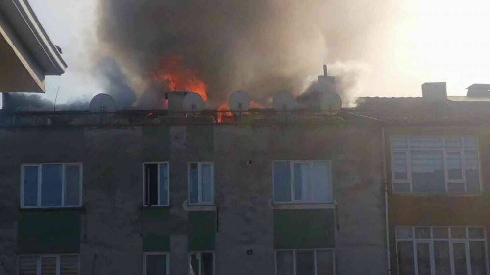 Valilik yakınında çıkan yangın ekipleri alarma geçirdi