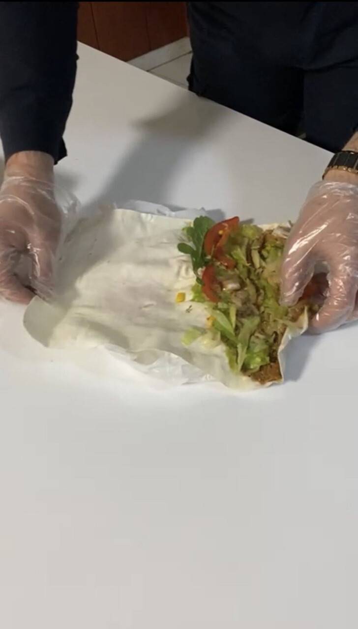 Çiğ köfte dürüm içinde uyuşturucu