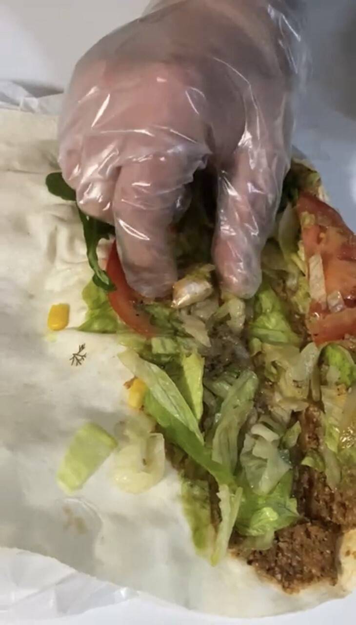 Çiğ köfte dürüm içinde uyuşturucu