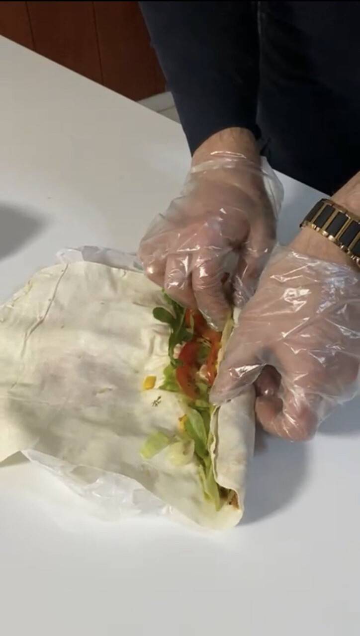 Çiğ köfte dürüm içinde uyuşturucu