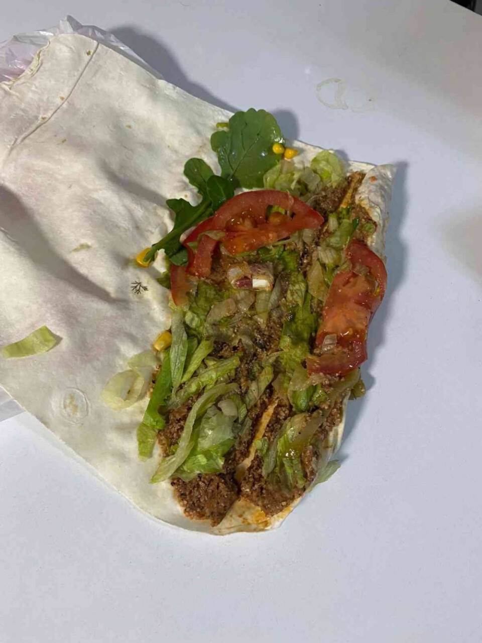 Çiğ köfte dürüm içinde uyuşturucu