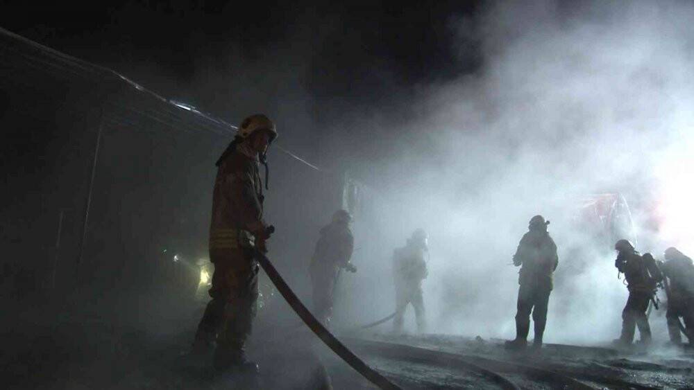 Konteynerde yangın paniği