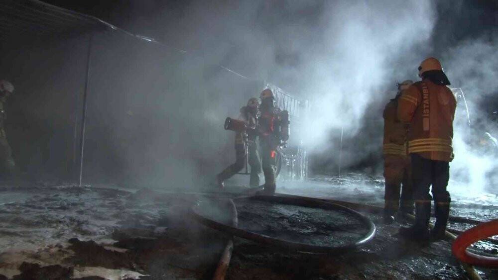 Konteynerde yangın paniği