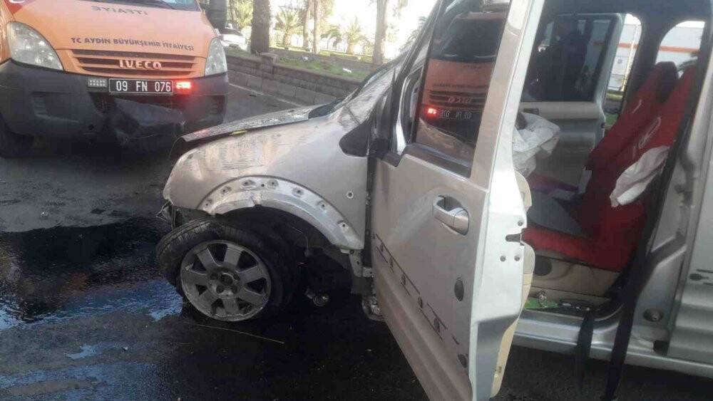 Kontrolden çıkan araç takla attı: 3 yaralı