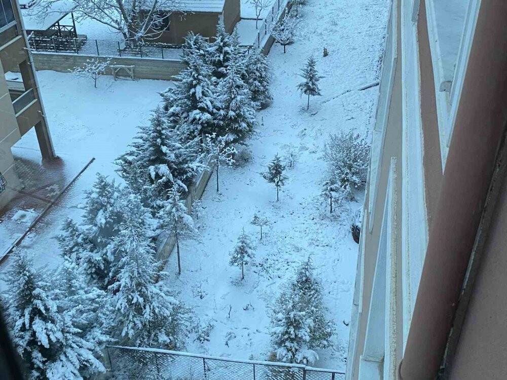 Konya'nın o ilçesinde ilk kar sevinci