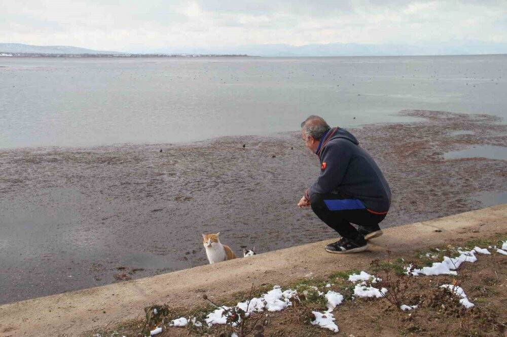 Kuruma tehlikesiyle karşı karşıya olan Beyşehir Gölü’ne kar yağışı umut oldu
