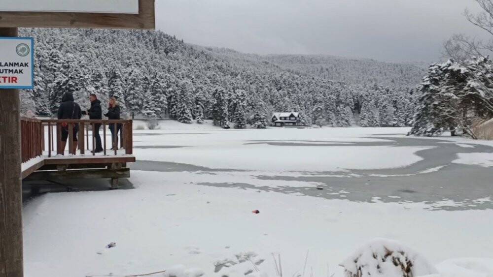 Bolu’nun incisi buz tuttu