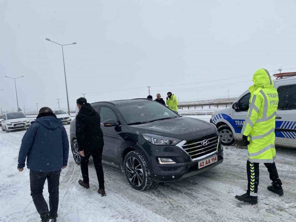 Konya-Kulu Kara Yolu'nda trafik