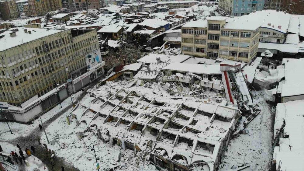 Deprem bölgesi Malatya, havadan görüntülendi