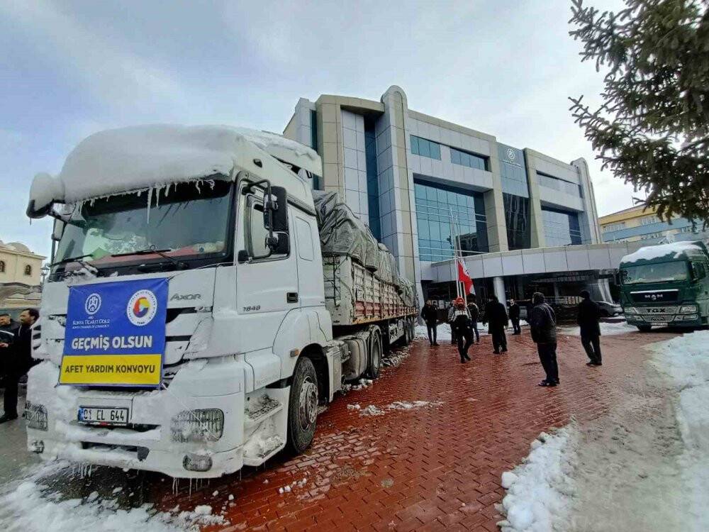 Konya Ticaret Odası'ndan 2 günde 13 tır yardım