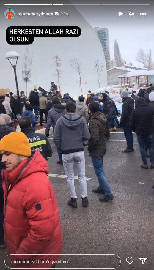 Sivassporlu Muammer deprem yardım çalışmalarında