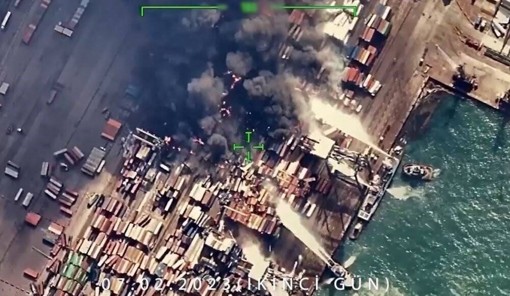 Deprem bölgesi Bayraktar AKINCI kamerasında