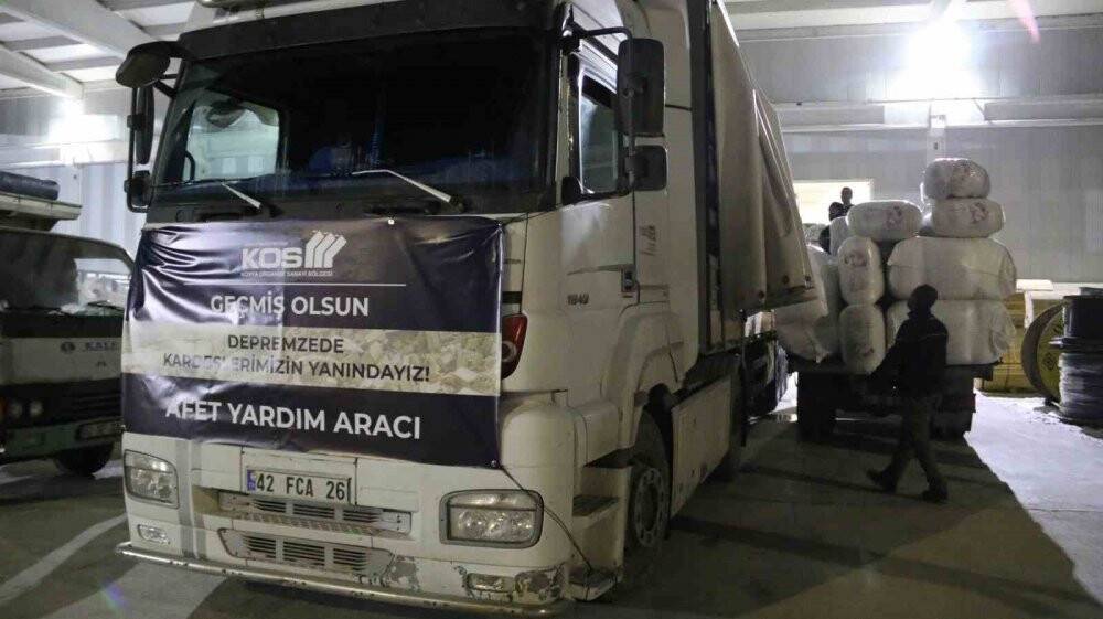 Konya Organize Sanayi Bölgesi'nden yardım seferberliği