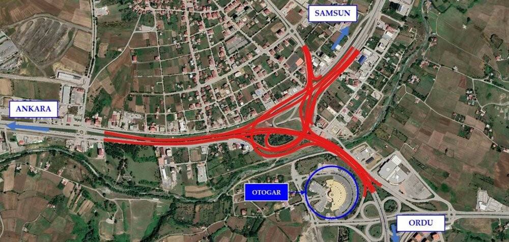 Samsun'daki 'Ucube kavşağa' revize