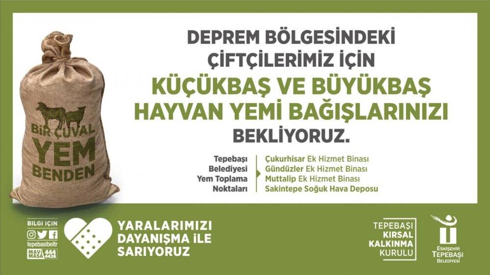 ‘Bir çuval yem benden’ kampanyası başlatıldı