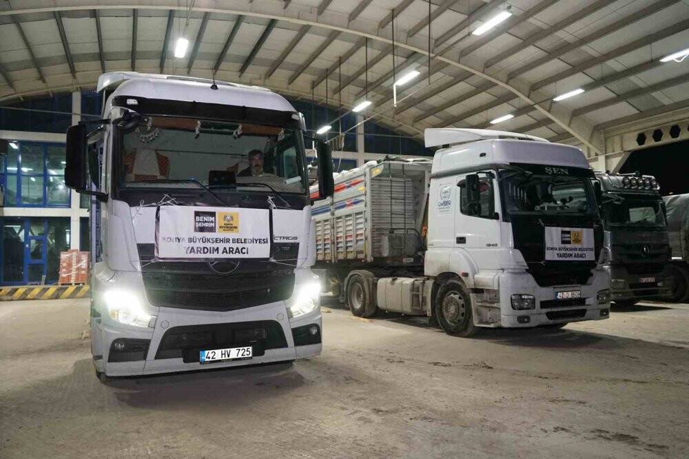 Konya'dan deprem bölgesindeki hayvancılık faaliyetlerine yardım